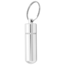 Nøgleringspillerflaske i aluminiumslegering, bærbar rustfrit stål, fugtbestandig forsegling holder indholdet tørt, holdbar anodiseret