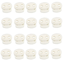 Elastics Cord Clamps Round Edges Fashion Accessories-White