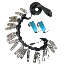 Suporte de parede para chapéus, ideal para quarto e armário. Possui prendedores ajustáveis e capacidade para 20 chapéus de diversos tipos.