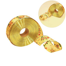 Elegantes Dekoband, wunderschönes Satinband mit Goldkanten, beidseitig verwendbar für Partys, Feiern und Hochzeiten, individuell anpassbar, glatte