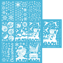 Autocolante pentru ferestre cu motive festive, decor festiv pentru toate ocaziile, 9 coli (20 x 30 cm) de folie adezivă din gel PVC durabilă,