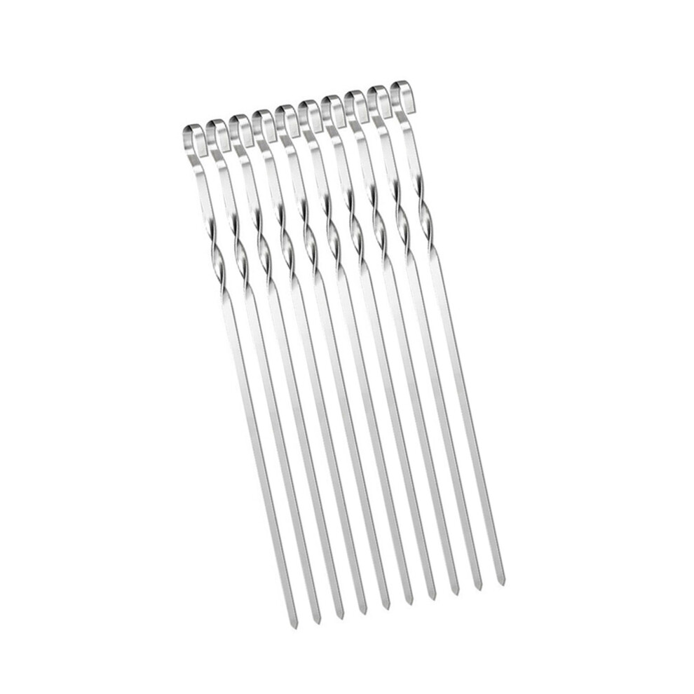 Additional Long BBQ Skewers Rustproof-Long twisted pattern