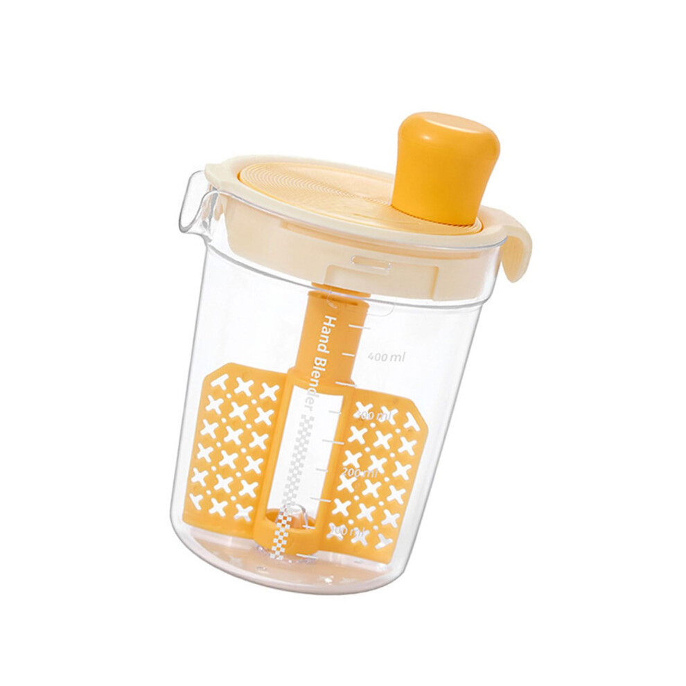 Yellow Protein Shaker Bottle With Scale And Filter Plate For Protein Powder Milk Coffee Eggs