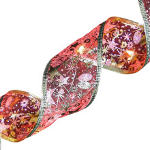 Warmweißes, glitzerndes Funkelband, Schneeflocken-Organza für Partydekoration, Geschenkverpackung und mehr