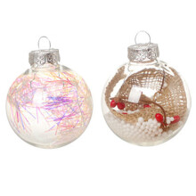Ornamente transparente suspendate pentru decorațiuni de brad de Crăciun, bile distractive DIY cu design portabil și potrivite pentru diverse