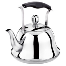 5 Liter Stainless Steel Whistling Tea Kettle for Stovetop with Large Capacity and Silver Finish
