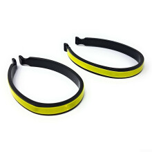 2 Pack Reflective Bike Trouser Clips Adjustable Fluorescent Ankle Straps for Cycling Safety