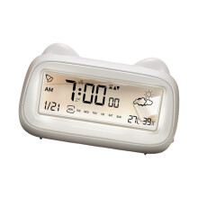 Belle horloge électronique à panneau tactile moulé par-Blanc