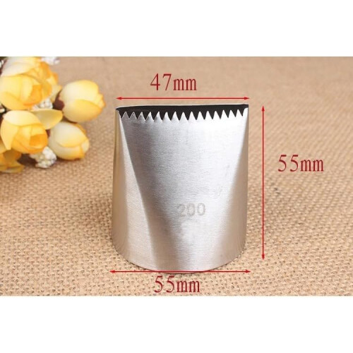 Cake Icing Tip Large Piping Nozzle for Cake Decorating and Crumb Coating (#200) 1