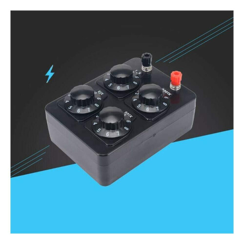 0-9999 Ohm Simple Resistance Box Precision Variable Decade Resistor Teaching Inst ent 1