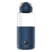 (Blue-Style C)Portable Water Warmer compatible with Baby compatible withmula 300ml Capacity Precise Temperature Control Built-in Battery W