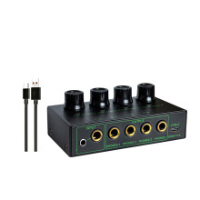 LED Headphone Amplifier 4 Channel Stereo Headphone Amplifier