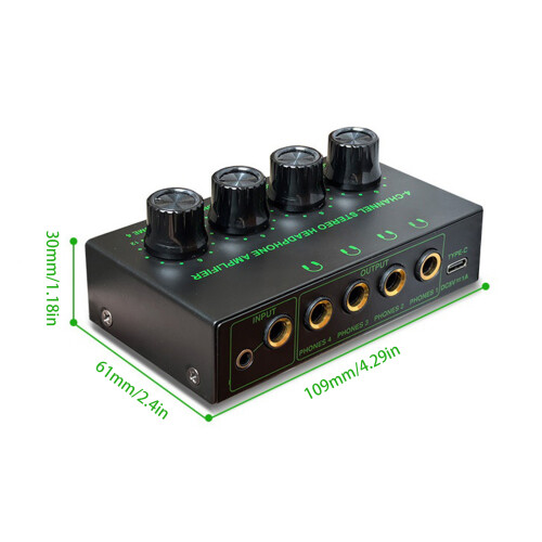 LED Headphone Amplifier 4 Channel Stereo Headphone Amplifier 2