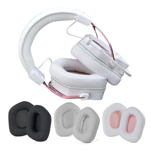 2Pcs Comfortable Headphone Ear Pads Sponge Earmuffs Design-Gray 2