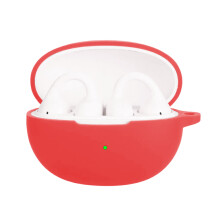 Boîtier en Silicone pour écouteurs, coque anti-poussière-Rouge