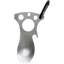 Mehrzweck-Spork, Grau, Hochwertiges Edelstahlwerkzeug für Abenteurer und Camper