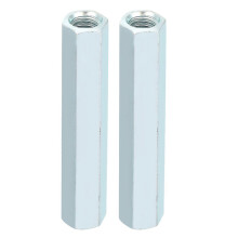 2pcs M8 * 66 Long Rod Nut Hex Hexagonal Sleeve Nut Standoff Threaded Fasteners