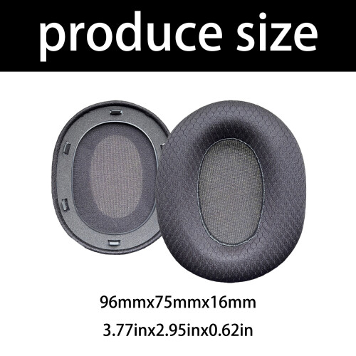 2pcs/pair Earpads Head-mounted Earphone Ear Pad-Black protein 2