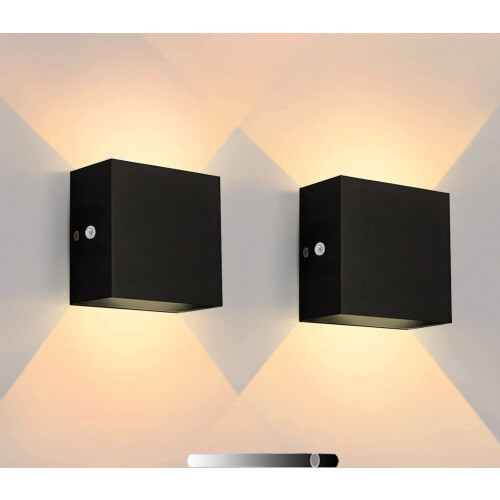 2pcs Wall Lights Dimmable Rechargeable Wall Light Touch Up Down W