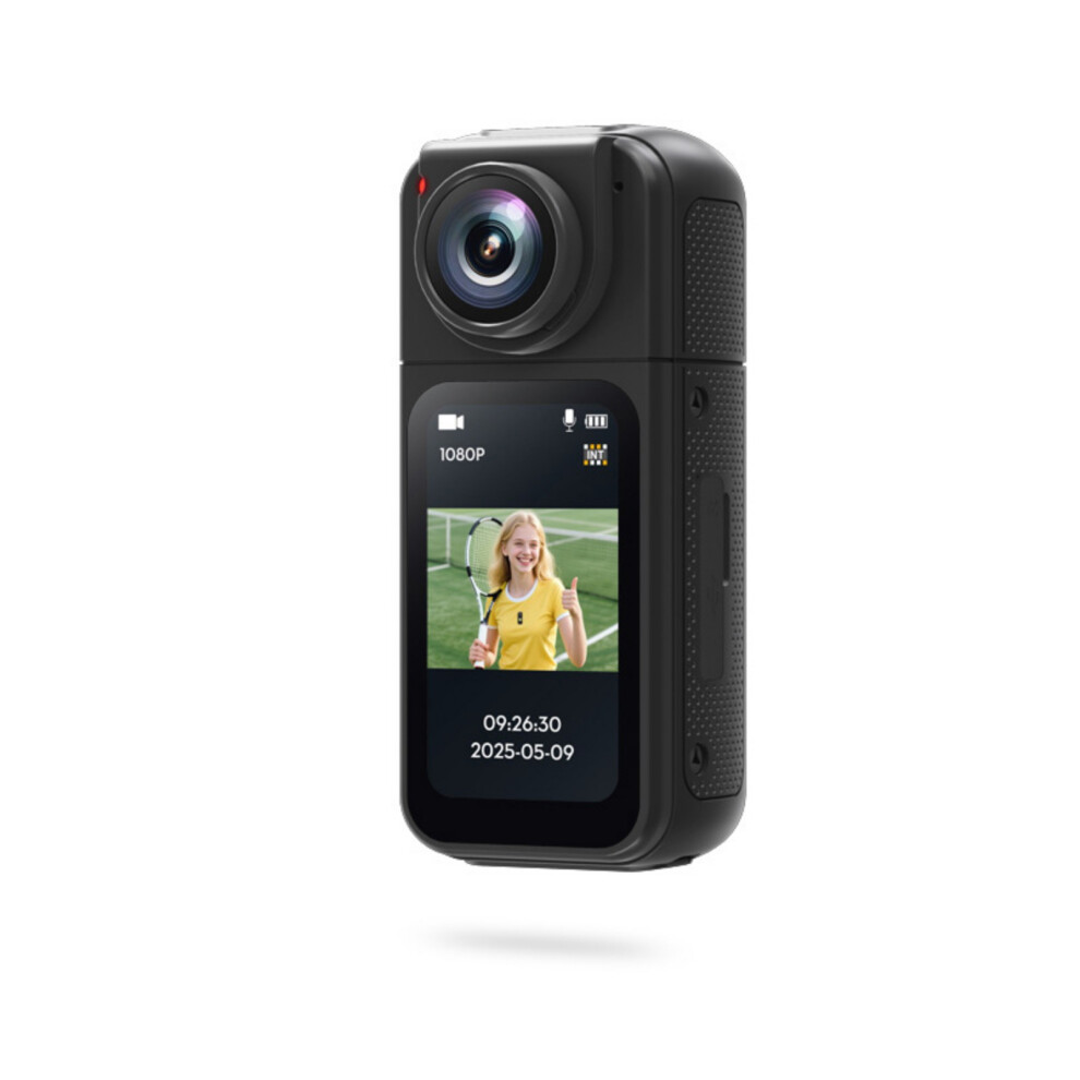 1080P Wearable Camera 180 Degree Rotating Travel Bike- Black 7709000219292