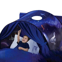 Kids Bed Tent Space Theme Foldable Play Tent for Girls and Boys Bedroom or Playroom Use