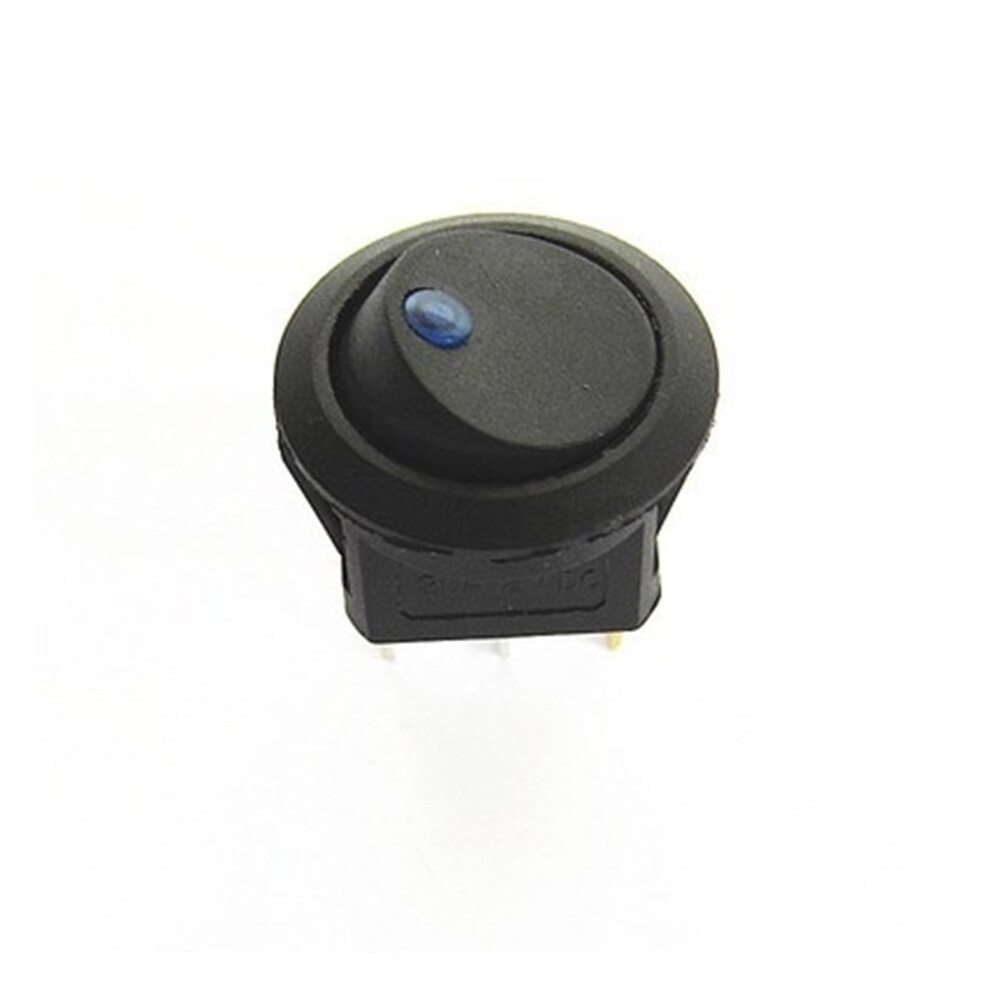 Car Rocker Switch 12V Led Indicator Spst On Off 3 Pin Round Toggle For Auto Boat Blue 9119770397409