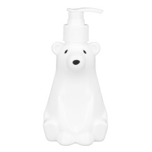 Sjampodispenser i hvit bjørnestil med søtt design, ideelt baderomstilbehør for dusj og bad, perfekt gave til familie og venner, Dur