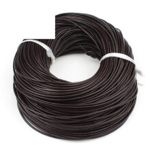 Leather Cord 3mm Round Rope 5m for DIY Bracelet Necklace Jewelry Making Craft (Coffee)