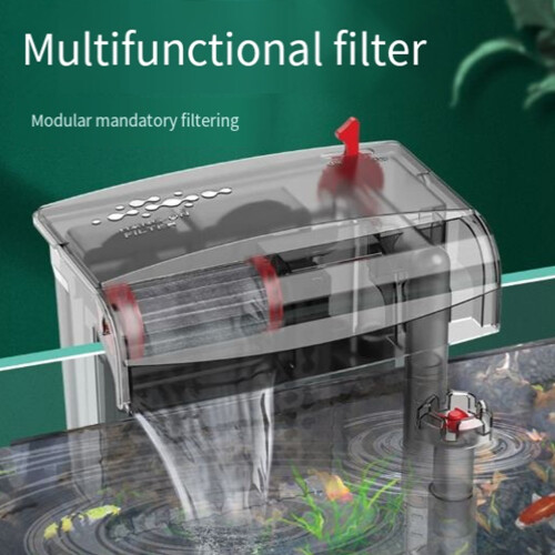 Aquarium Filter Wall Pump Adjustable Flowing Hanging-1 EU Plug 2