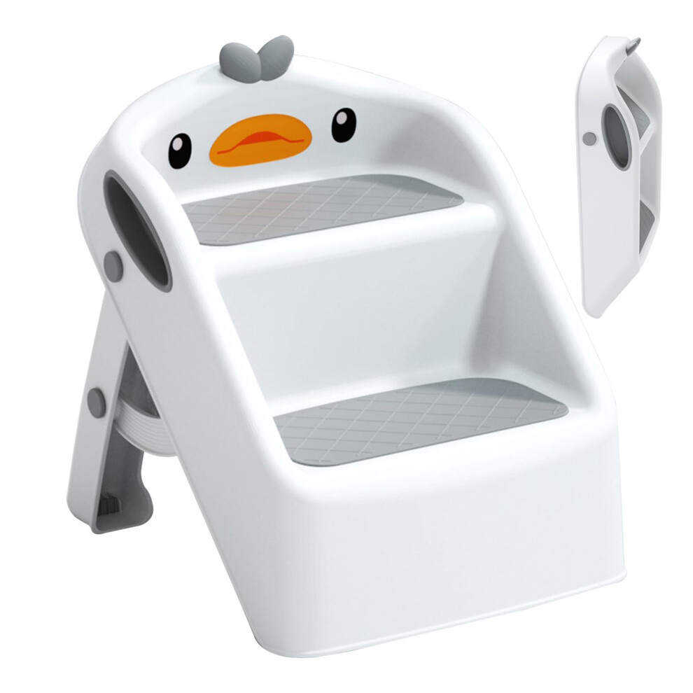 Kids Step Stool with NonSlip PP Surface for Bathroom, Kitchen Sink, Potty Training, Lightweight Ladder