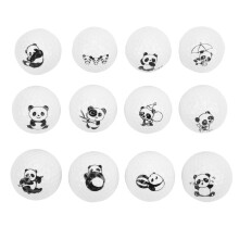 Myke golfballer, morsomme golfballer med sjarm som en nyhet, søte golftilbehør med panda-tema, personlig golfballutseende, særegent design