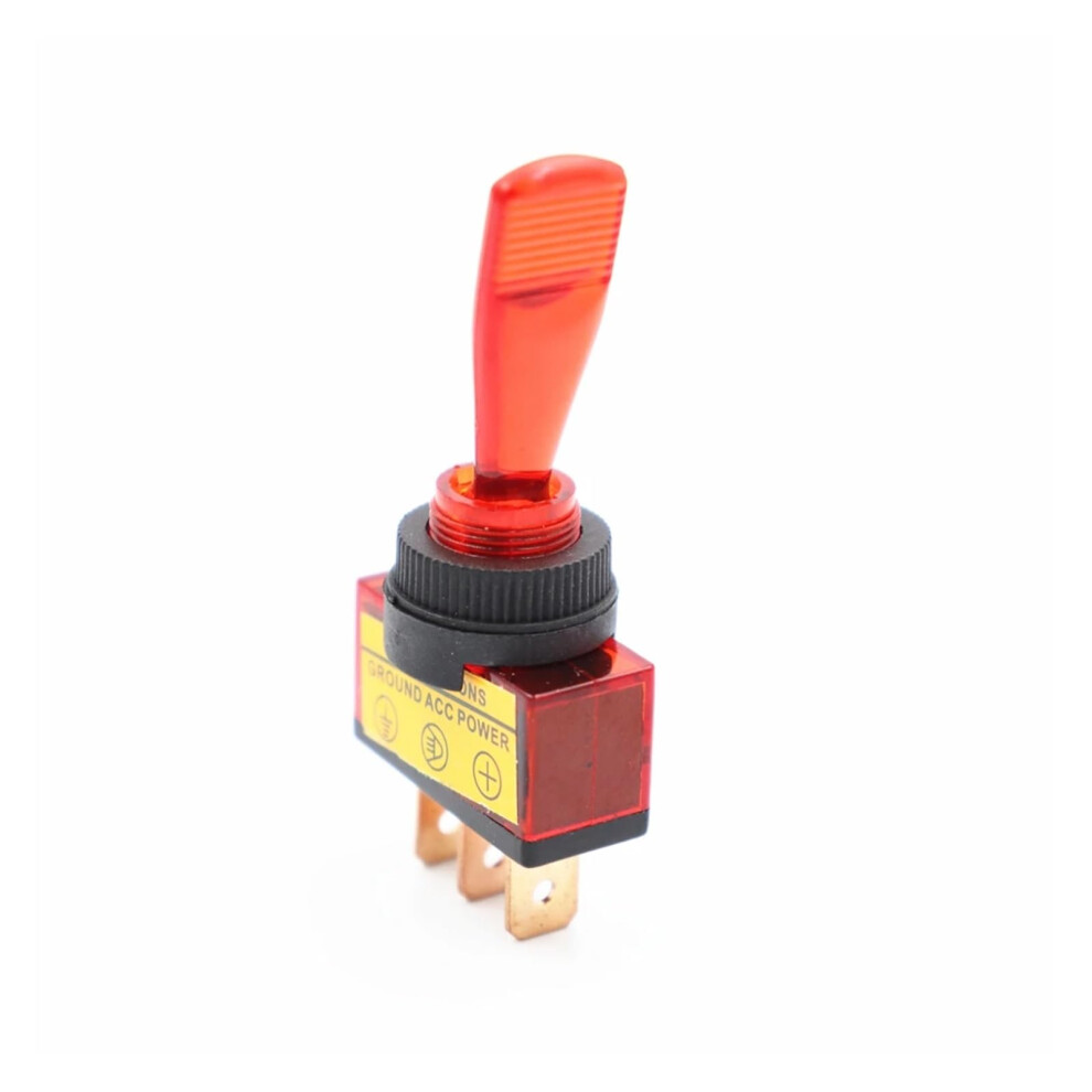 Illuminated Car Rocker Switch 12V 20A Durable Toggle With Led For Vehicle Red/Light 9323874626451