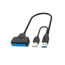 Professionele dubbele USB3.0 naar seriële ATA-converterkabel met