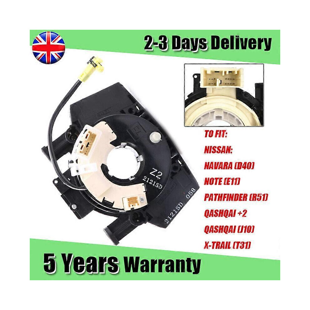 For Nissan Qashqai J10 Mk1 2006-2013 Squib Spiral Cable Clock 25560Bt25a Uk 6935161357646