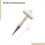 Bulb Planter with Wooden Handle, Cone Shaped Garden Tool with RustResistant Chrome Tip 2