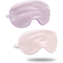 3D-konturierte Schlafmaske mit Memory-Schaum, verstellbarem Riemen und druckfreiem Material aus Seidensatin für optimale Lichtundurchlässigkeit,