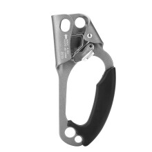 Ergonomic Rubber Handle Climbing Hand Ascender, Aerospace Alloy High Strength Gear for Rope Compatibility