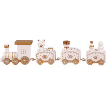 Christmas Train Set with Clear Festive Patterns, Elegant Mini Train Decor for a Chic Holiday Home