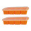 Efficient Silicones Ice Cubes Trays with Cover and Wire-Orange 1