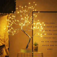 108 LED Firefly Tree String Lights Artificial Fairy Tree USB Battery Powered Touch Switch White Warm Light
