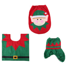 Juego de funda para asiento de inodoro y alfombra con temática de Papá Noel inspirados en lámparas para mascotas, un complemento encantador para