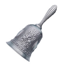 Metal Multi-Purpose Hand Bell, Hefty And Durable Construction With Clear Bell Sound For Wedding Decoration, Alarm, School, Zinc Alloy