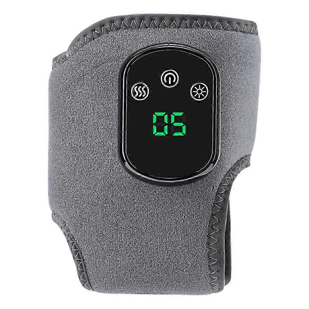 Electric Foot Ankle Massager with Heat & Vibration Cordless Heating Pad Ankle Wrap for Sports Recovery Warm Brace Belt
