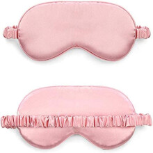 Verstellbare Schlafmaske aus Satin, Maulbeerseide mit elastischem Kopfband, leicht und atmungsaktiv, ideal für Reisen und Nachtschichten (Na