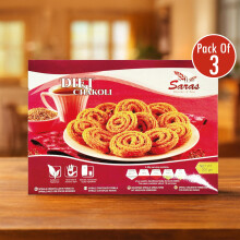 Saras Diet Chakli 200g 3 Packs | Low-Oil Crispy Indian Snack