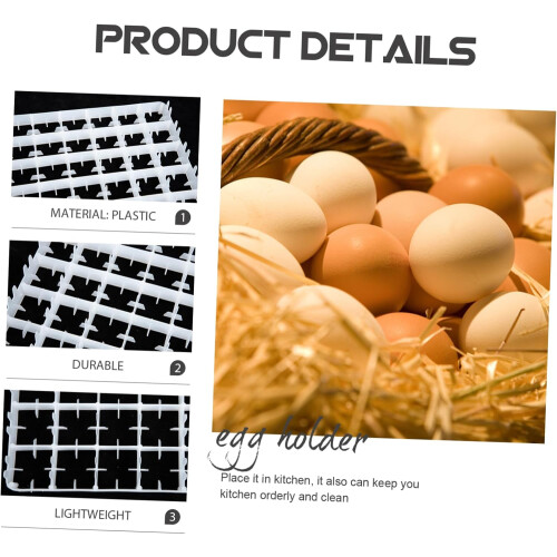 Egg Storage Tray with Lid Sturdy Plastic Egg Holder for Kitchen Refrigerator Incubation 1