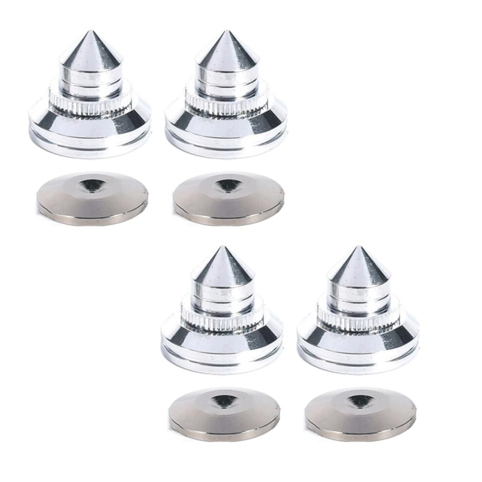 4 Pcs Speaker Spikes Stand Feet Pads 28X25mm Pure Copper Cone Isolation For Loudspeakers Gold 9323874627595