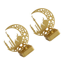 Elegant Iron Candle Holder with Storage Capacity Islamic-2A