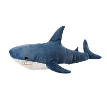 Shark Plush Pillow 100cm Soft Stuffed Animal Cushion for Kids Room Bed Décor Gift