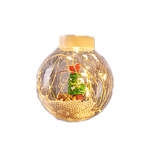 Exquisites Design, einfache USB-Stromversorgung, LED-Weihnachtskugel-Lichterkette mit acht Blinkmodi, befüllbare Weihnachtskugel zum Selbermachen